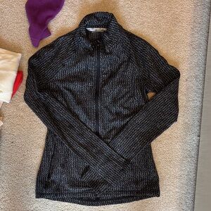 Black and Gray Zip-Up athlete Jacket